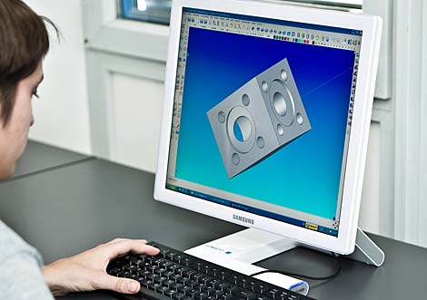 Development with CAD-CAM and sending the programmes to machines via radio connection.
